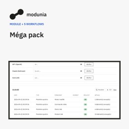 Mega pakiet — Modunia i 5 workflowów AI