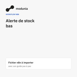 Workflow — Low stock alert