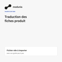 Workflow — Traduction des fiches produit
